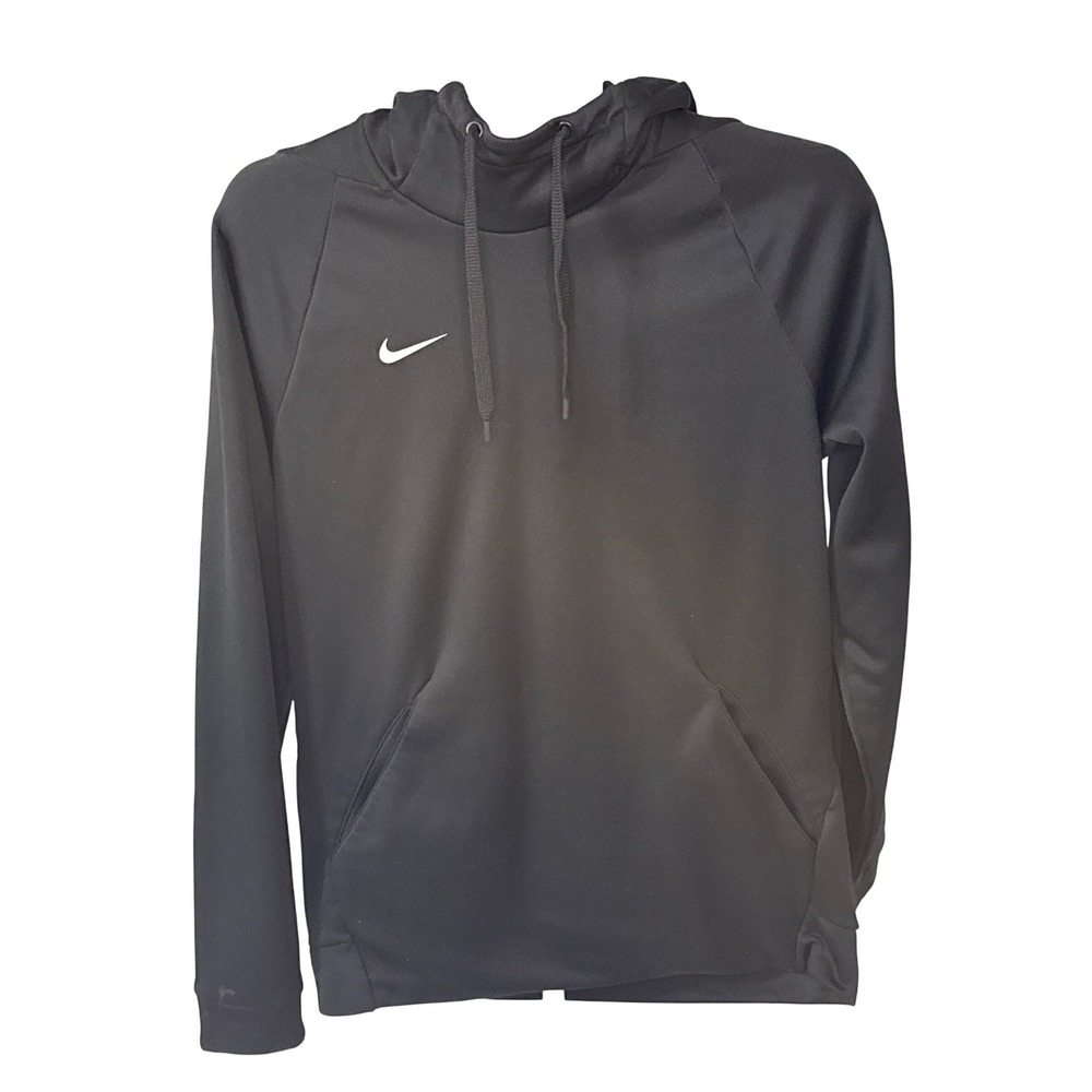 Nike Dri-FIT Mens Medium Black Pullover Hoodie Fleece Training‎ Sweatshirt M